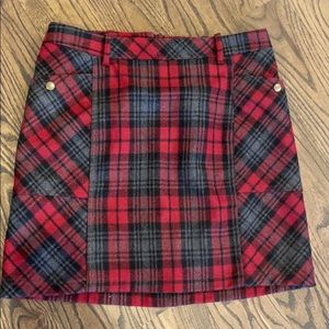 Eddie Bauer red/grey wool skirt Sz 6